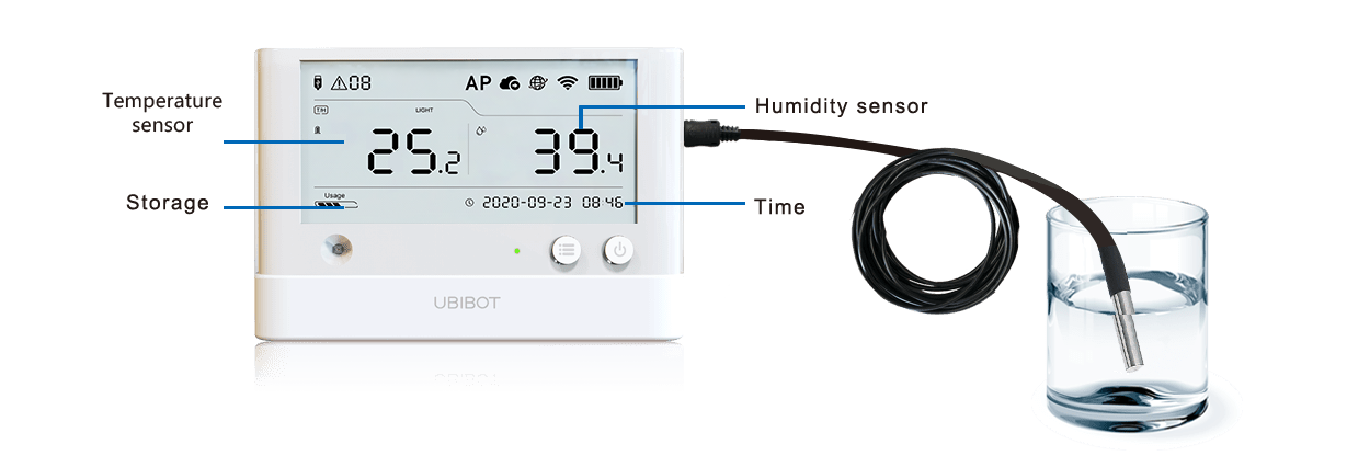 Sensor de Temperatura, humedad, luz Ambiental y Vibración WS1