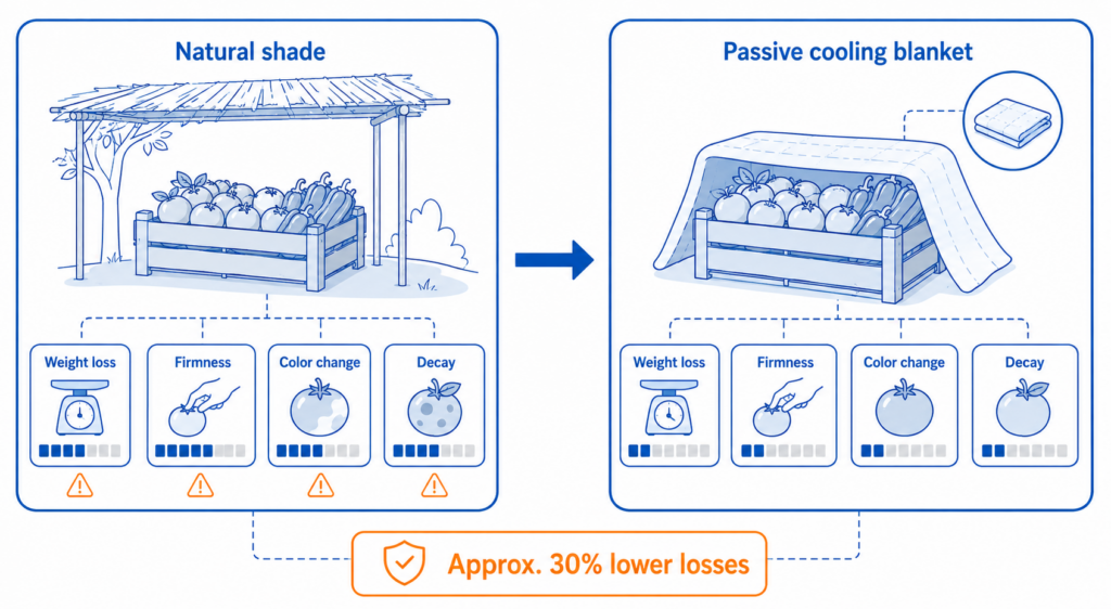 Passive cooling blankets reduced temperature and increased relative humidity across Kenya, Uganda, and Nigeria.
