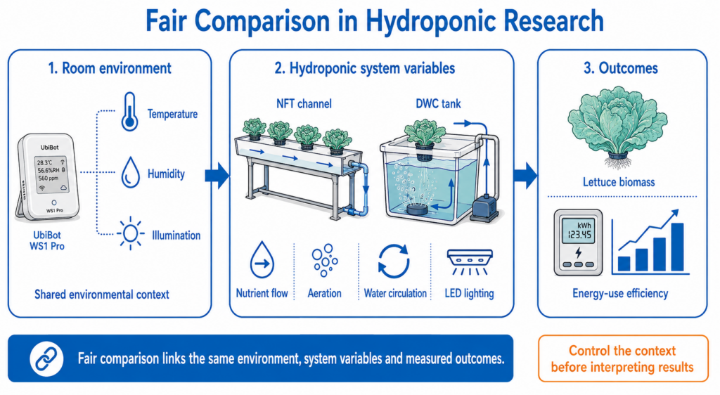 Environmental monitoring helps separate system-performance differences from room-condition variation.
