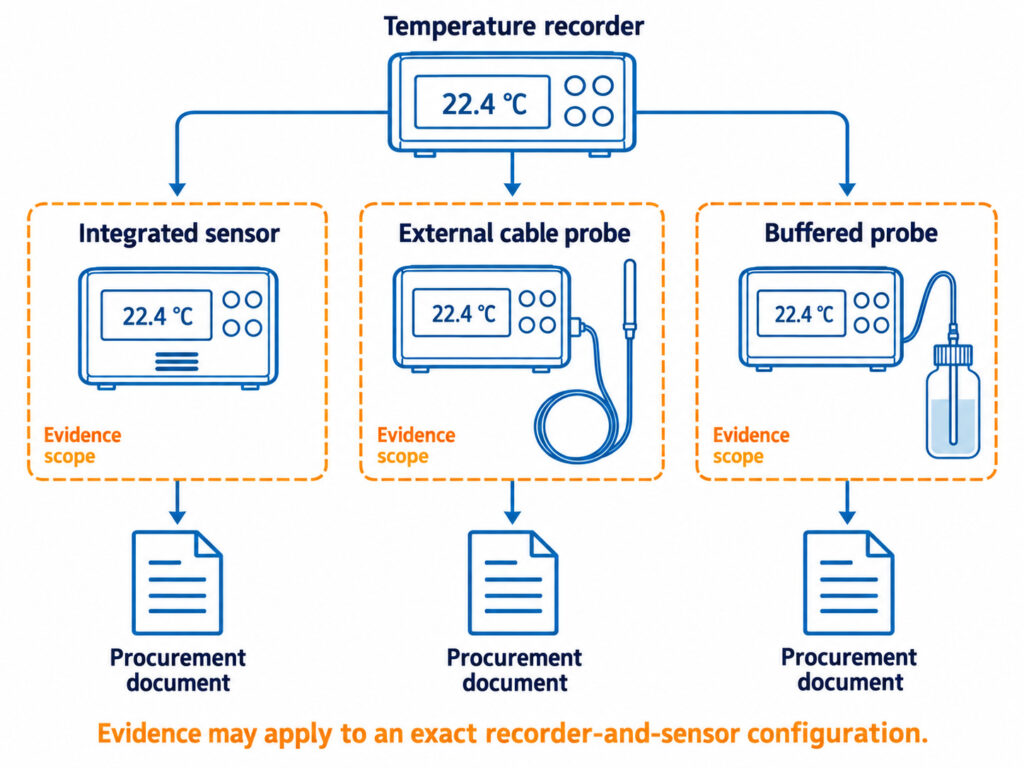 EN 12830 recorder and external probe evidence scope for cold-chain monitoring